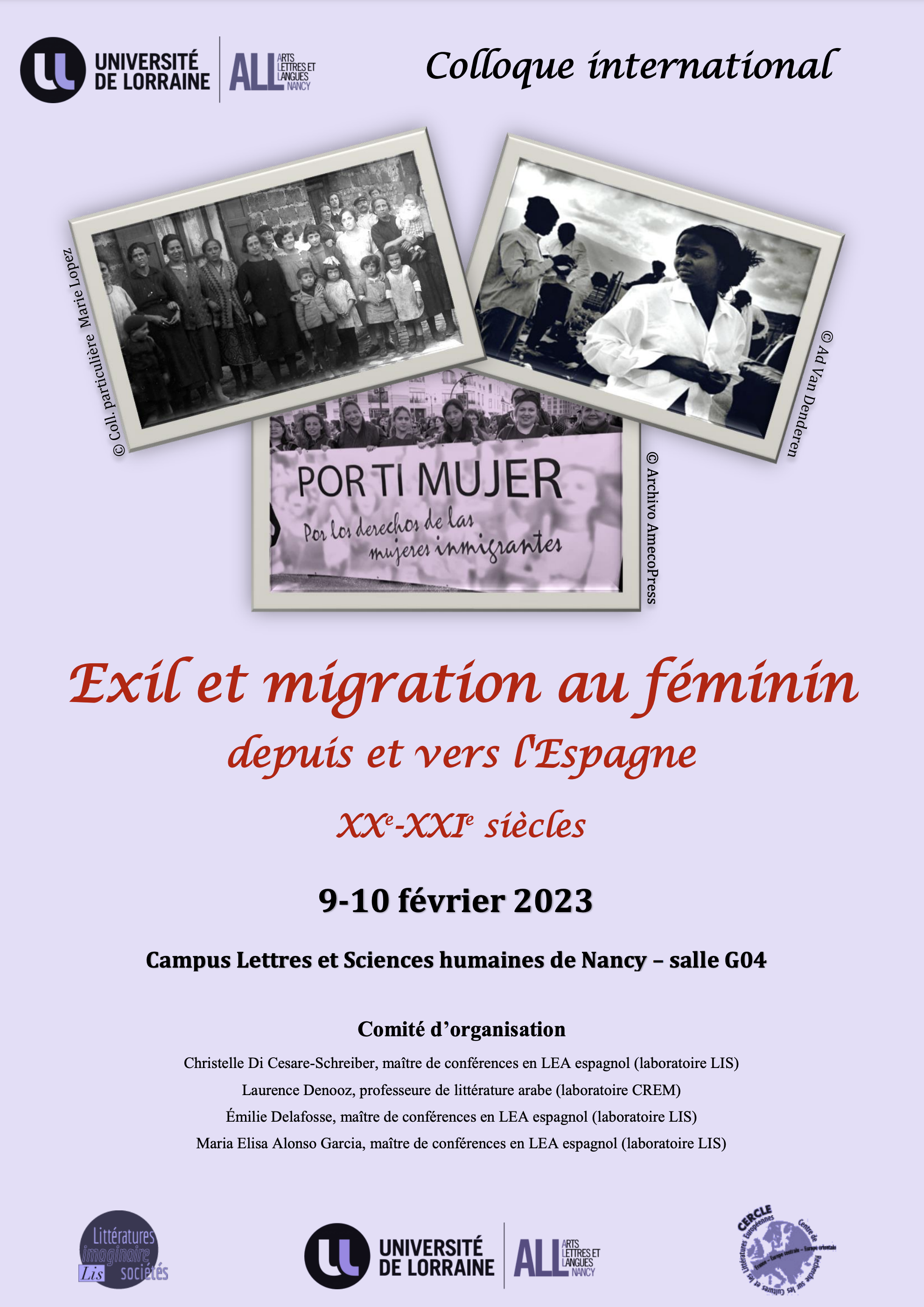 Conférence - Exil et Migration au Féminin - visuel