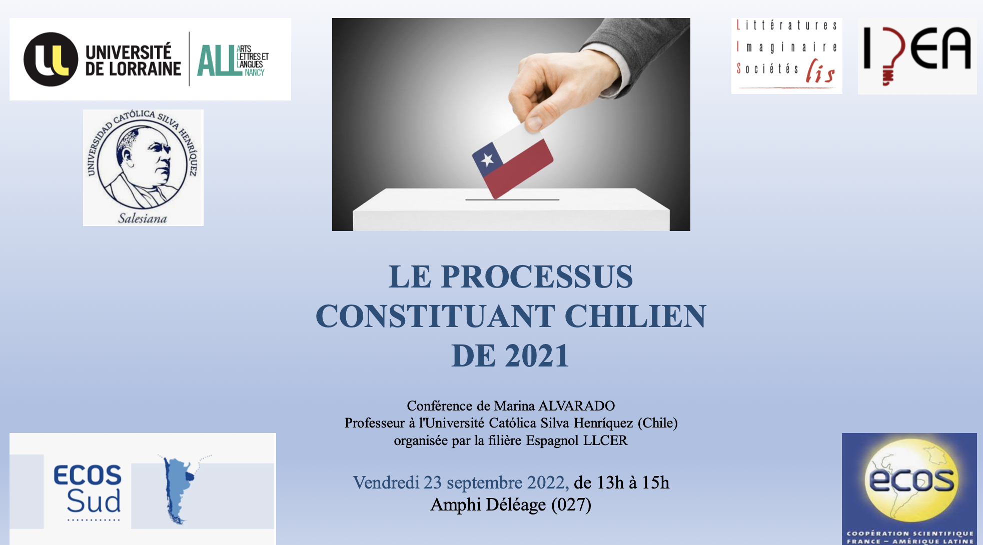 Conférence - Le Processus Constituant Chilien - visuel